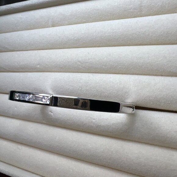 Danori CZ Channel Set, Silver Plated, Hinged Bracelet - NWOT - Picture 7 of 11